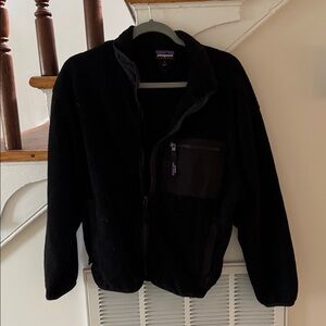 Patagonia Black Fleece Jacket with Zippered Pocket
